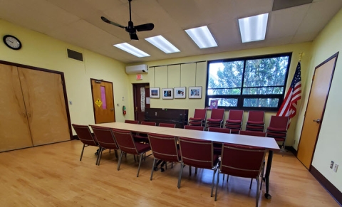 Corner angle shot of the Horseheads Library Meeting Room