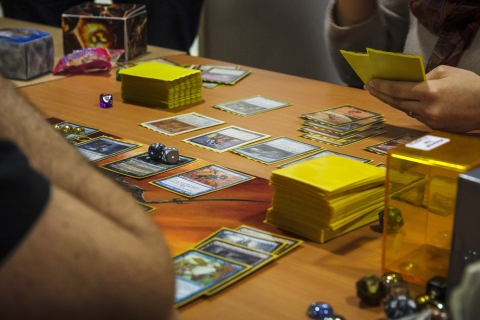 cards on a table