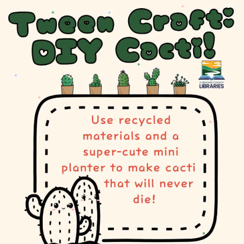 Tween Craft: DIY Cacti! Use recycled materials to create cacti that will never die!