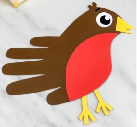 Robin made of paper.