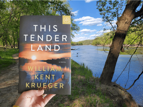 a copy of the book "This Tender Land" by William Kent Krueger