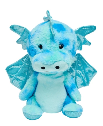 blue stuffed dragon toy