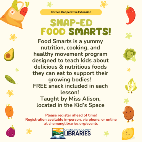 SNAP Ed Food Smarts! Learn about healthy food choices and how to make a healthy snack!