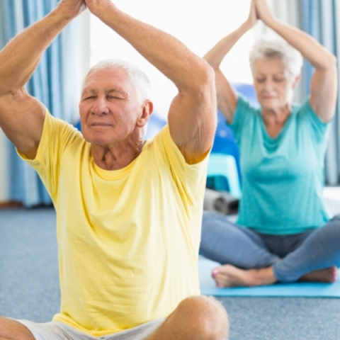 senior adults exercising