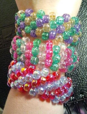 multi colored beaded cuff bracelets