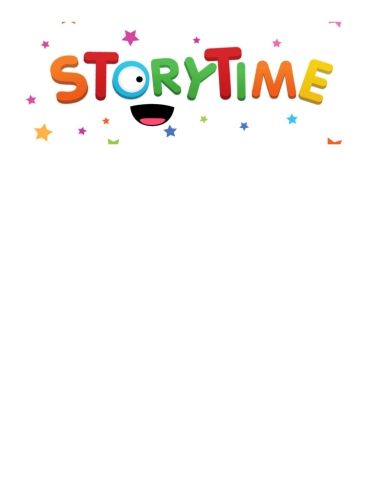Word "storytime" in colorful font 