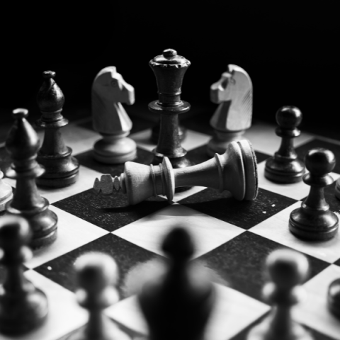 chess pieces on a chess board