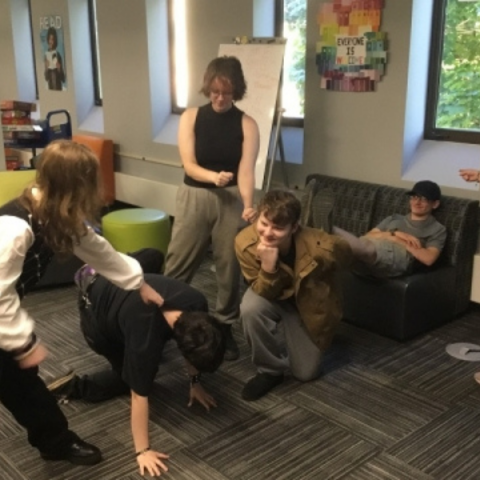 teens playing improv theater games