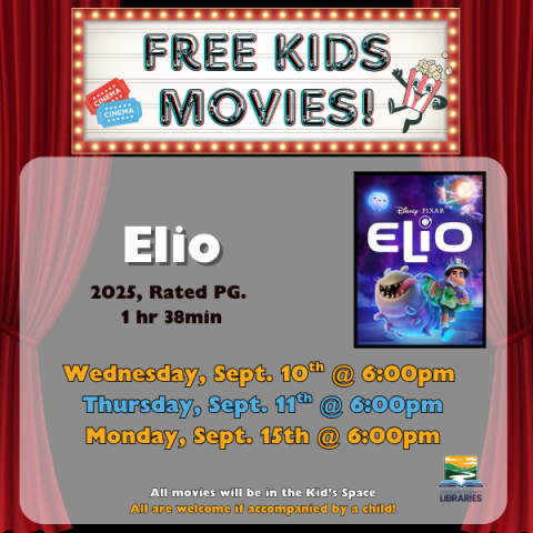 text box in front of red theater curtains