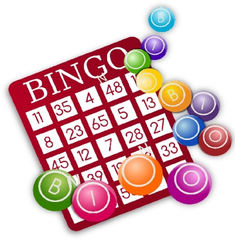 Bingo board and balls.