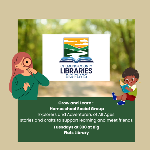Grow and Learn :   Homeschool Social Group Explorers and Adventurers of All Ages stories and crafts to support learning and meet friends