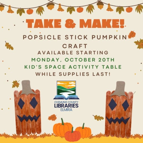 October Take & Make Craft begins 10/20