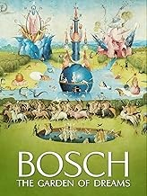 Picture showes the central panel of Hiëronymus Bosch's The Garden of Earthly Delights, a large triptych that depicts figures in a fantastic landscape.
