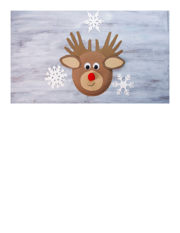 Reindeer made out of paper plate and construction paper