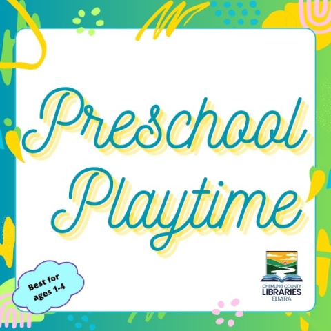 Preschool Playtime Mondays, Decemeber 1, 8, 15, 22, & 29. 10am-11am