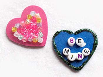 Valentine hearts with messages