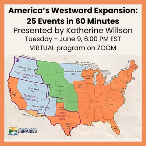 A map of the United States showing territory expansion