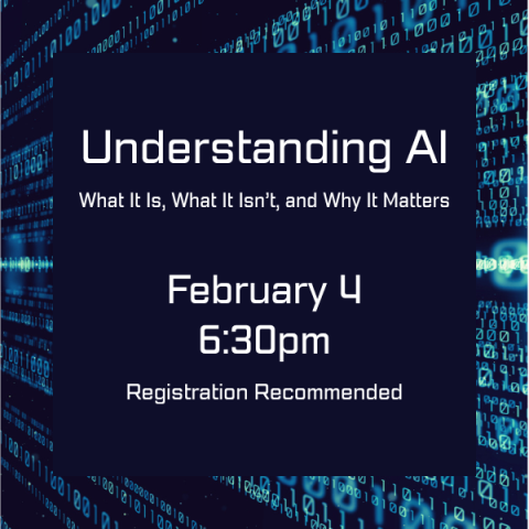 Understanding AI: What It Is, What It Isn't, and Why It Matters in front of binary code