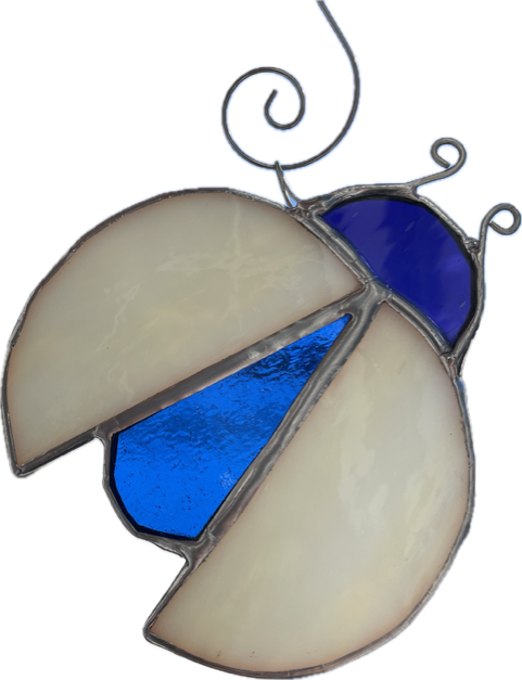 Stained Glass beetle with open wings