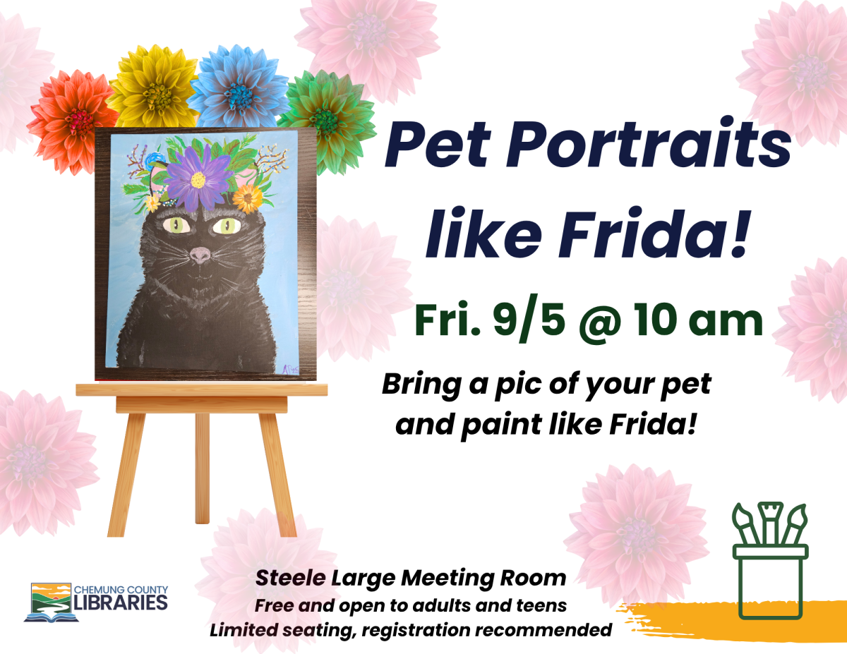 Pet Portraits like Frida Kahlo; Friday 9/5 at 10 am