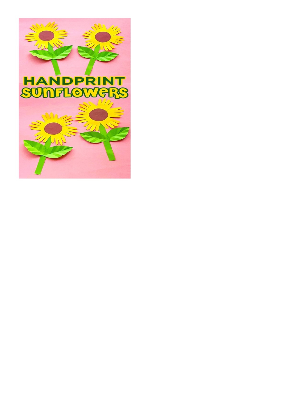 Sunflower made of construction paper and a popsicle stick