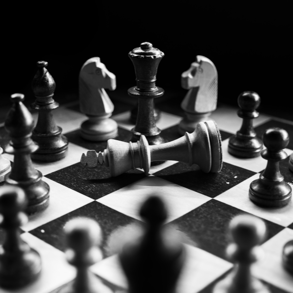 chess pieces on a chess board