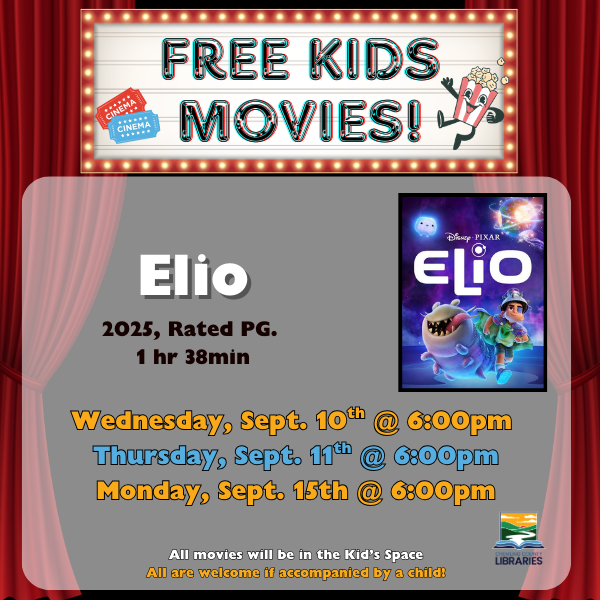 text box in front of red theater curtains