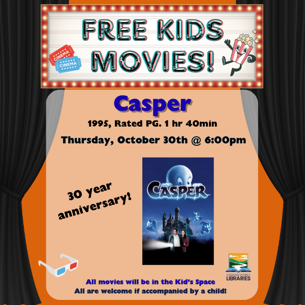 30th anniversary showing of Casper, 10/30 @ 6pm