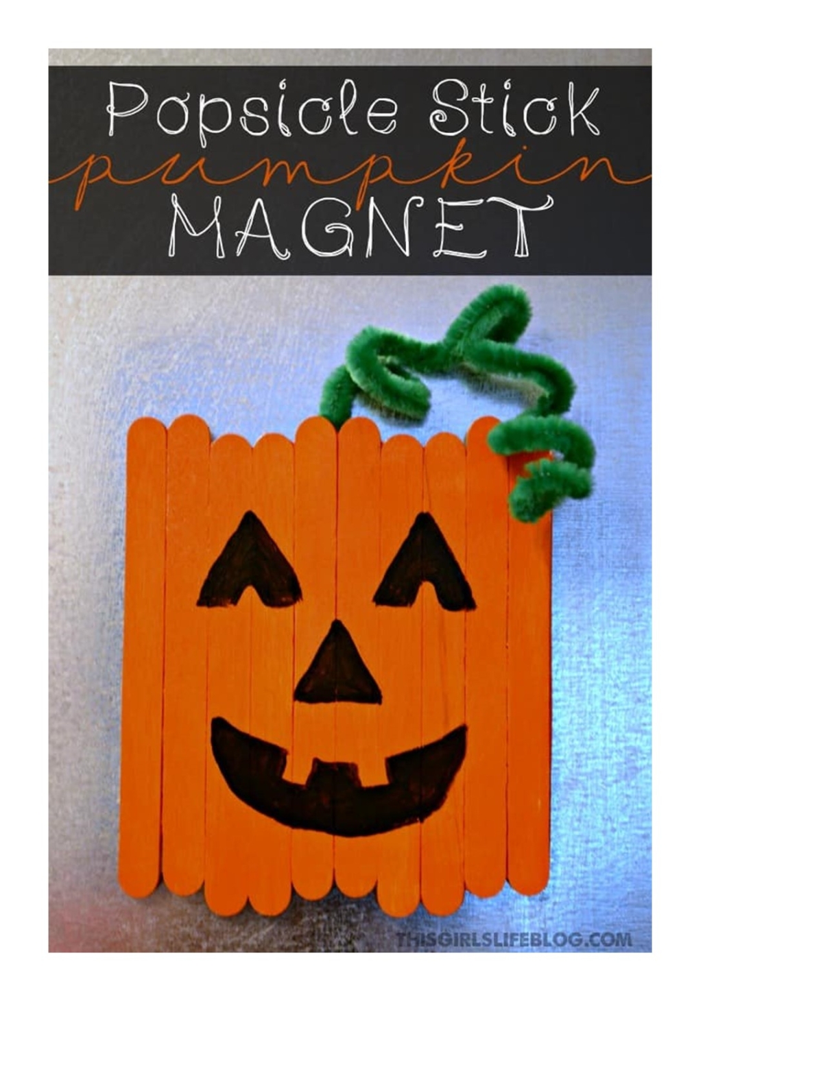 Pumpkin made of popsicle sticks craft.